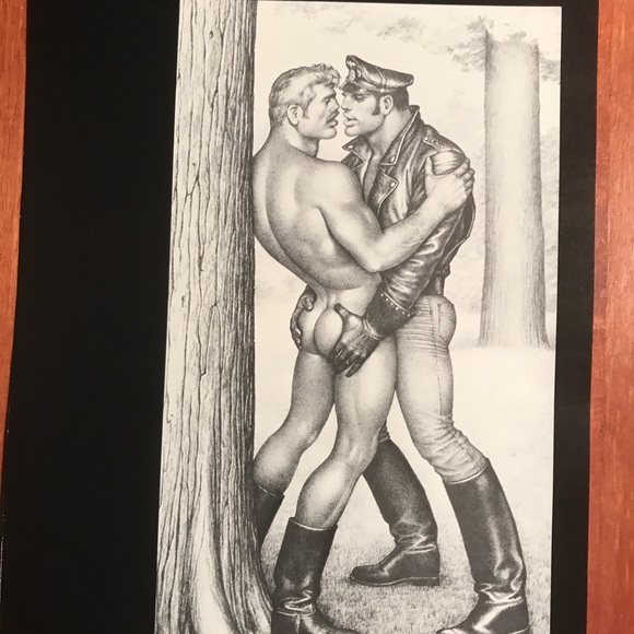 Art Page/Print from TOM of FINLAND Book Retrospective#1 1988 Fork The Wo… - Picture 2 of 2